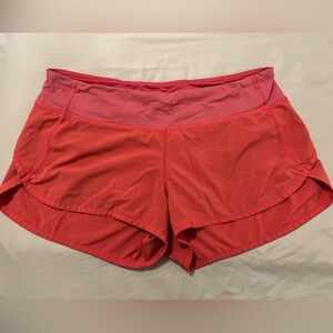 Lululemon Speed-up Short Red/Orange Size 8